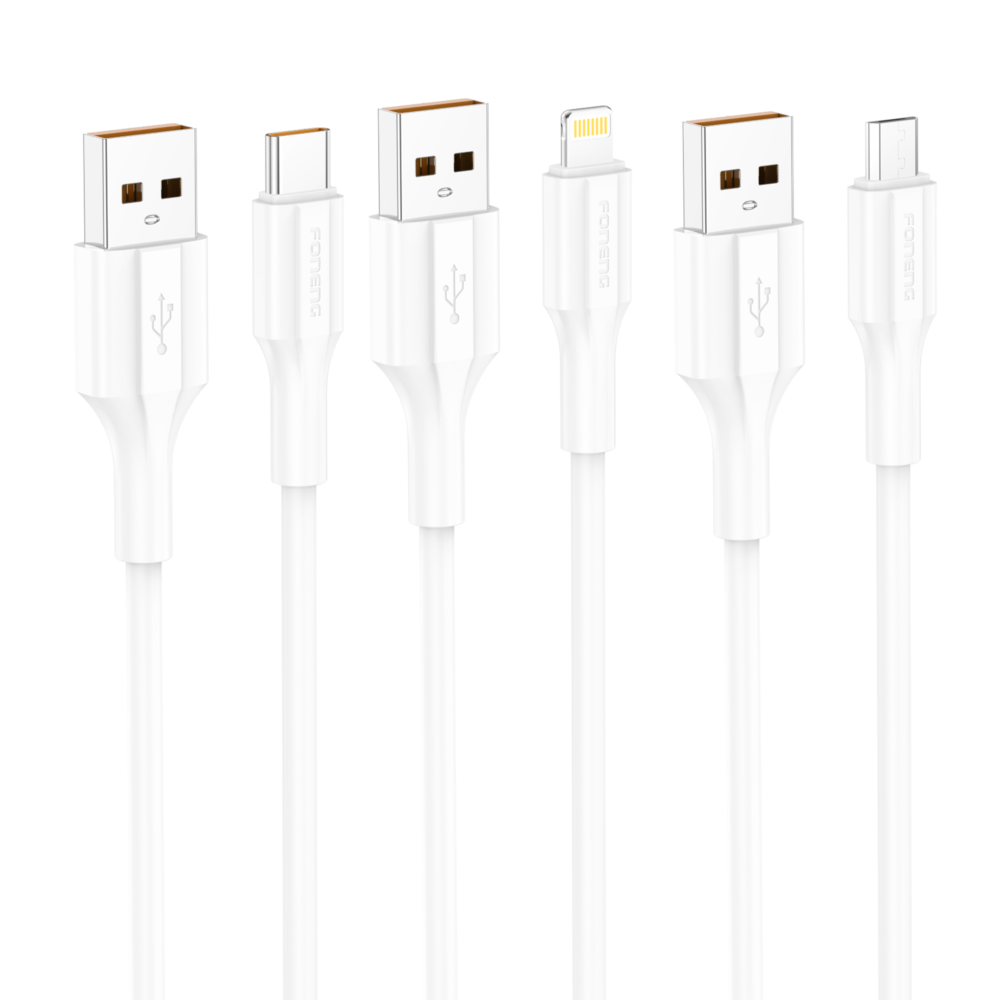 Foneng XS01 Fast Charging Cable – Micro USB / Type-C / Lightning / Type-C to Type-C / Type-C to Lightning