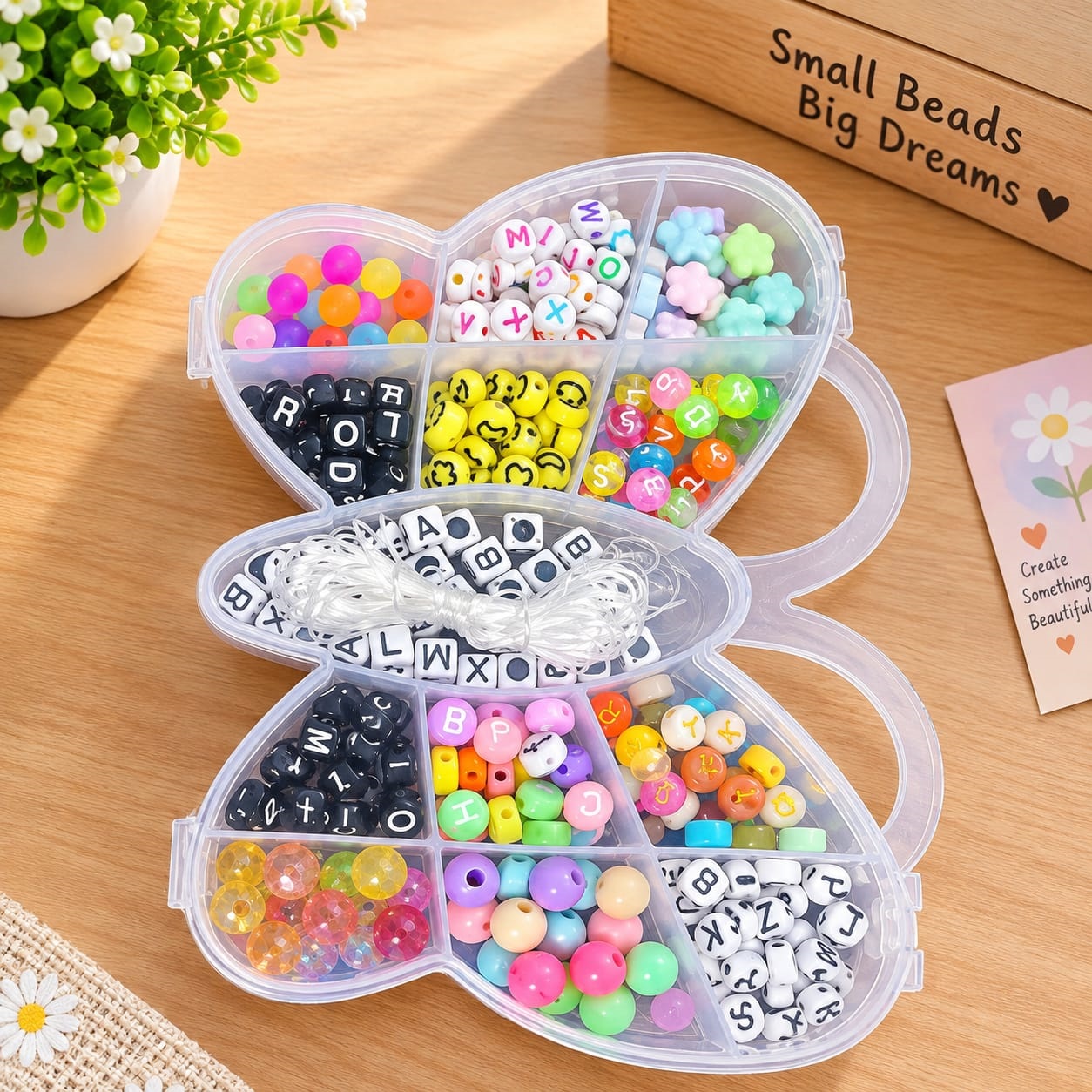 single mini (Large and Small) Beads with box for bracelet locket different beads in one KS