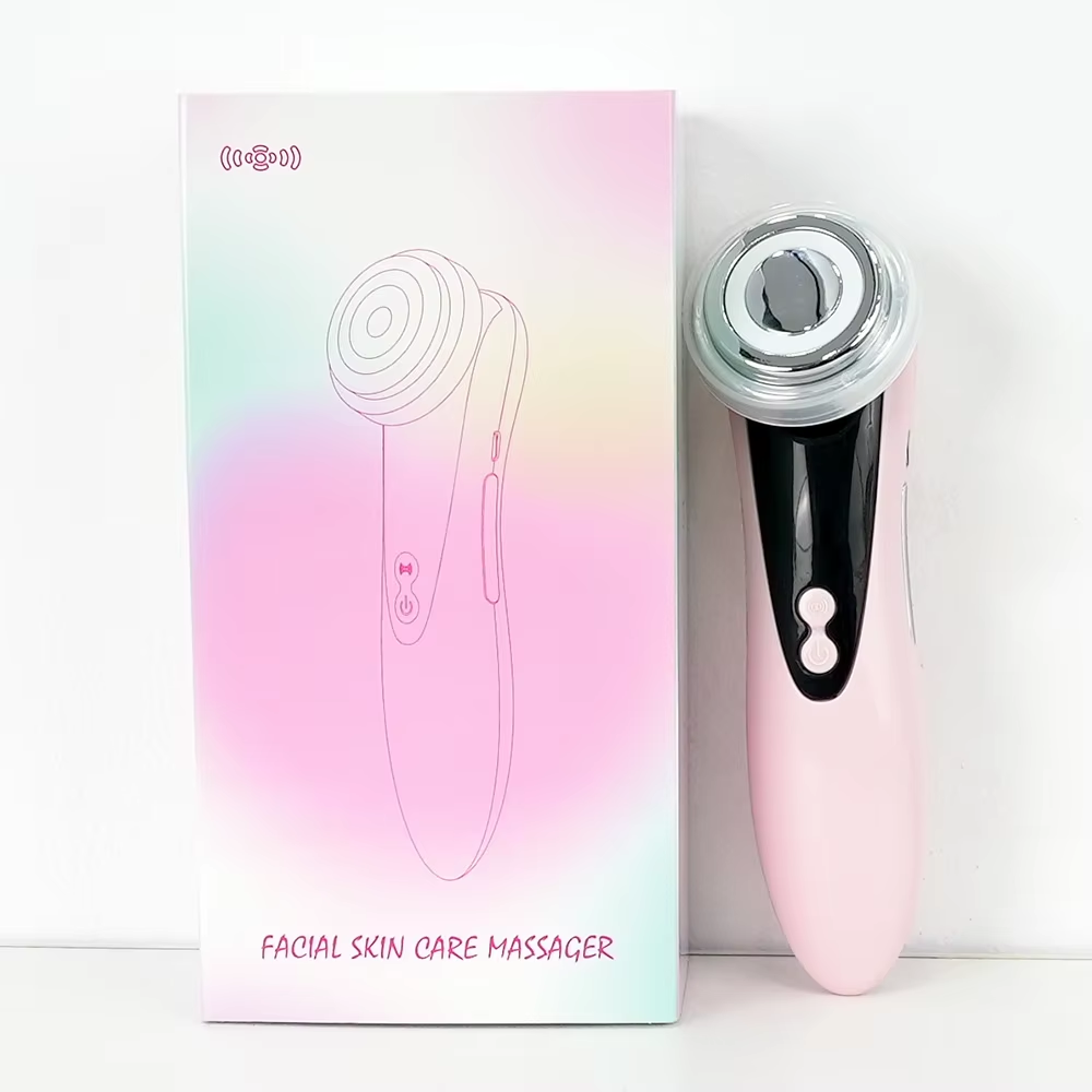 5 In 1 Facial Beauty Device Light Therapy Wrinkle Removal Rejuvenation Warm Massage Cleansing Lifting Tighten Skin Care Tool