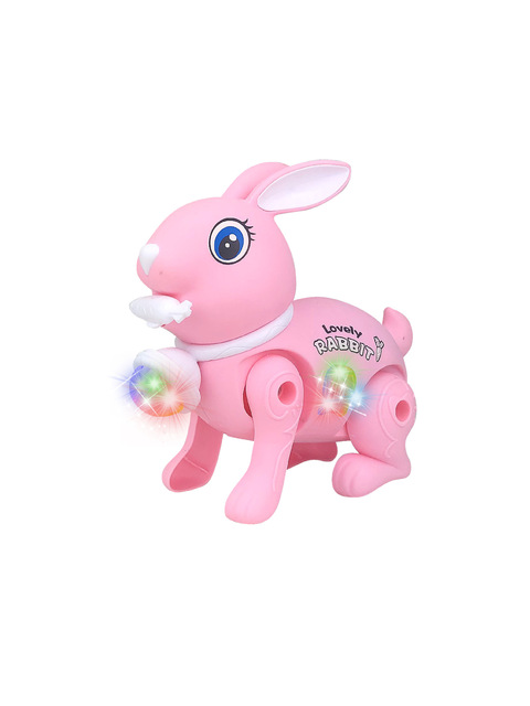 Electric Bunny Rabbit Plush Toy with Music & LED Perfect Birthday Gift for Girls Boys Kids