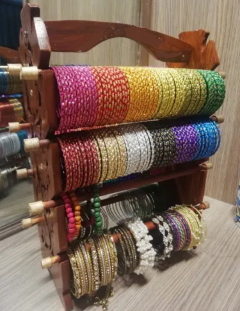 Wooden Bangles Stand , Chori Stand, Jewellery Stand Hand Crafted Best ...