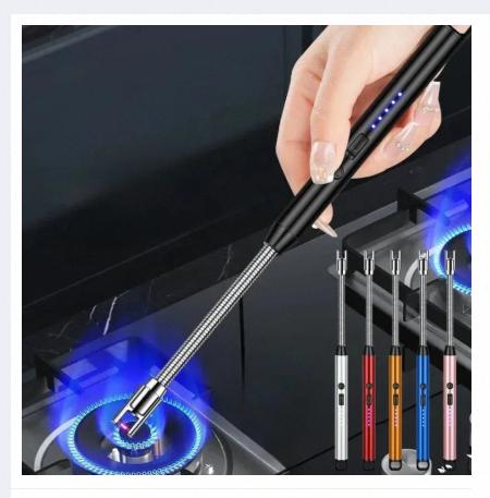 Electric Lighter Arc Windproof Flameless with 360° Flexible Neck USB Type C Rechargeable Flameless Arc Lighter Flexible and Windproof for Candles Hiking Camping Kitchen Fireplaces