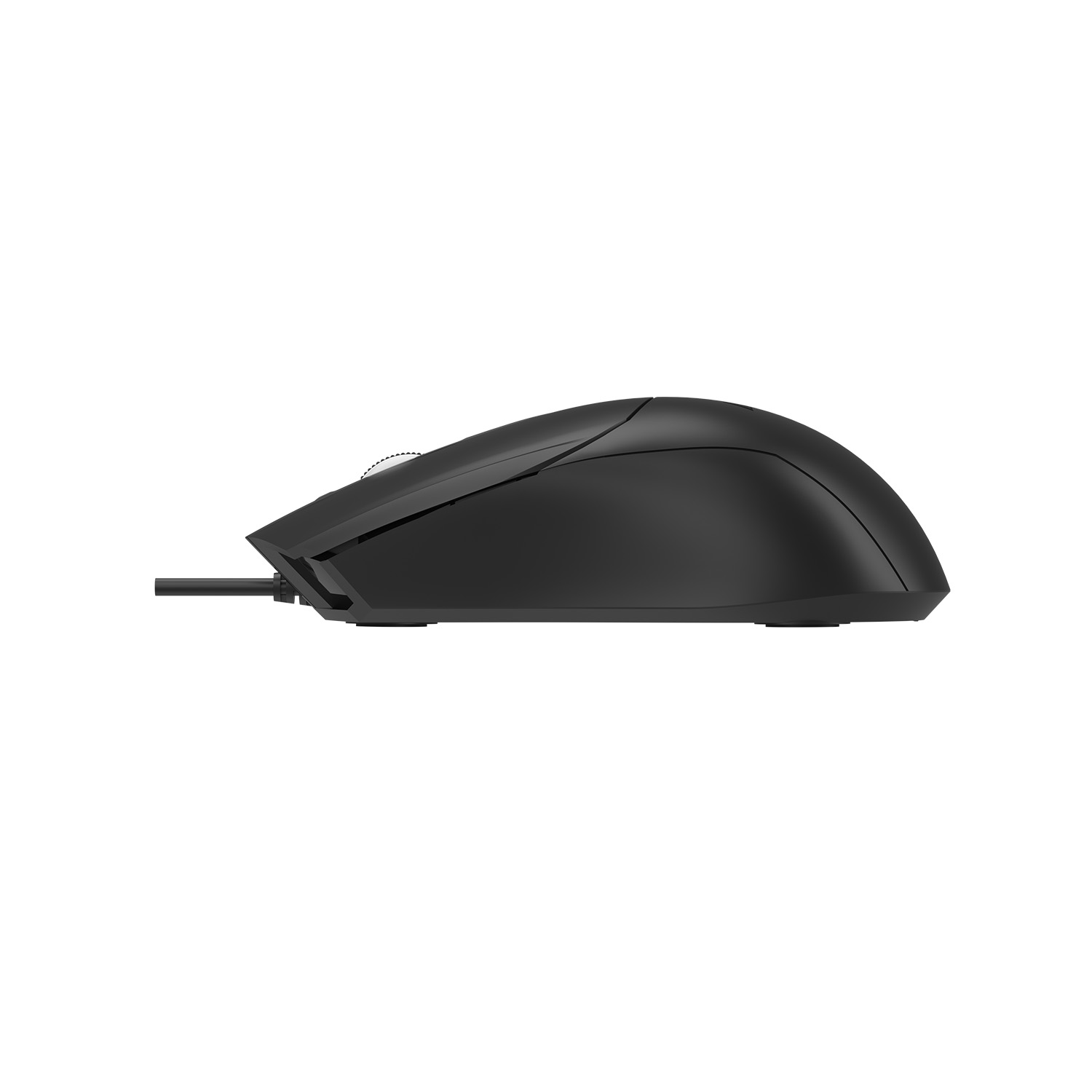 A4Tech OP-750S Wired Optical Mouse - Teflon Feet - V-Track - 1200 DPI - Silent Clicks - For PC, Laptop