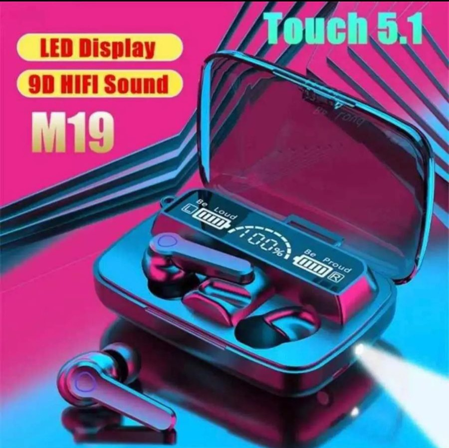 Original M10 & M19 & M88 & M90 Double Wireless Bluetooth Hand Free with Power Bank Earphones for all cell phones use