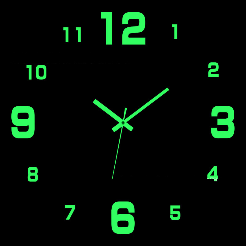 New  Acrylic light, Night Clock/ DIY 3D Clocks Night Luminous Large Wall Clock | Glow in the Night wall clock / 3D  luminous wall clock / night clock/ 24 hour display/ Wooden Wall Clock by alhafizwalls