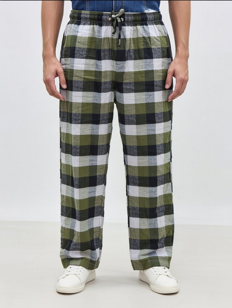 Men Casual Wear Cotton Drawer Checked Style
