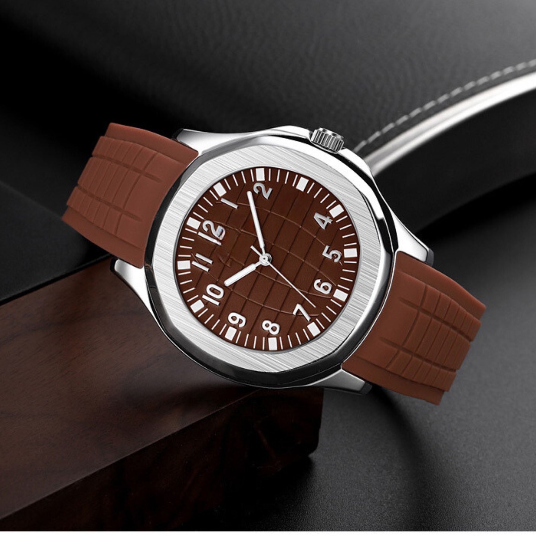 Watch For Mens Nautilus Design Rubber Strap | Watch For Girls | Watch For Men & Boys | Watch For Boys | Stylish and Durable design Perfect For Sports And Outdoor Activities Comfortable To Wear With Adjustable Strap
