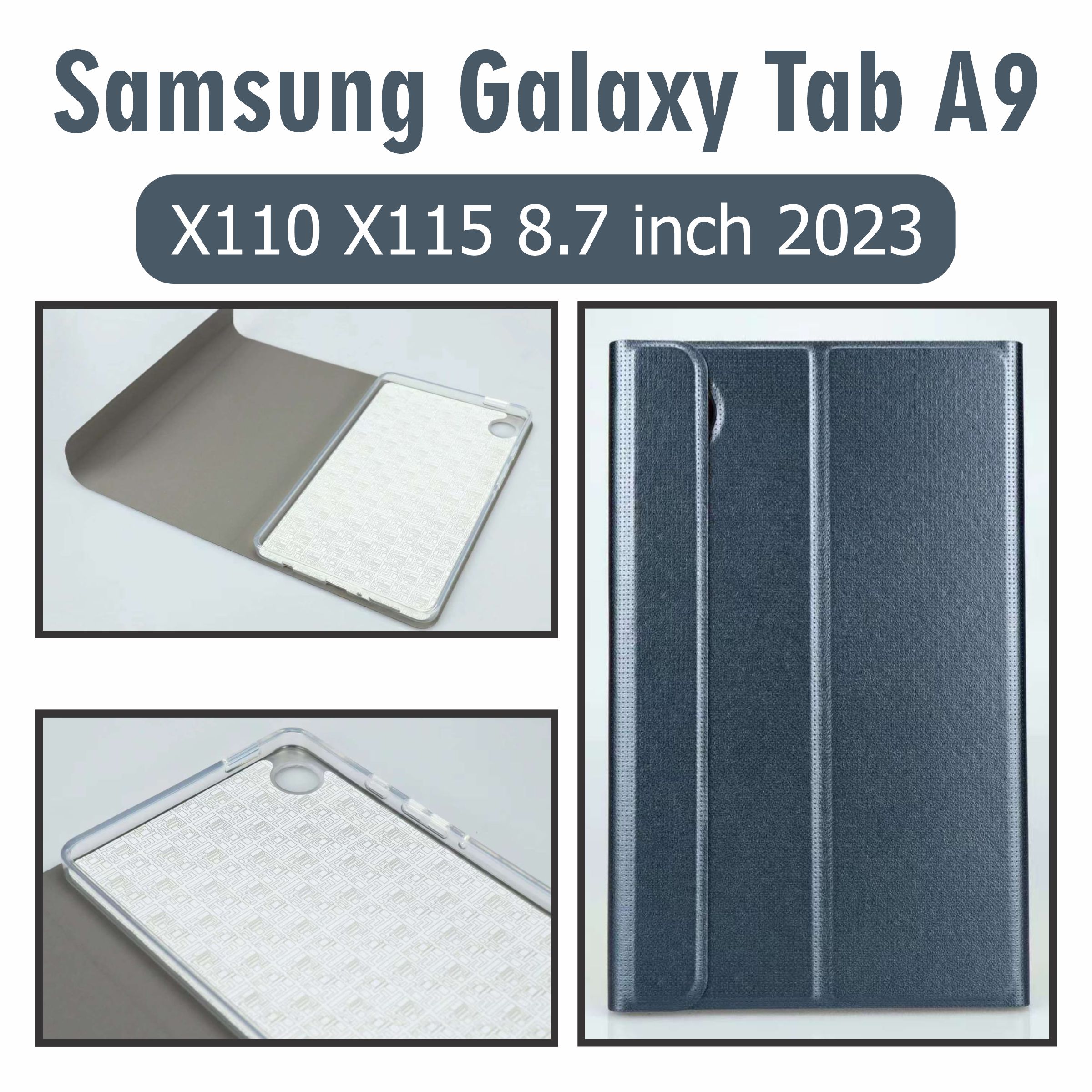 For Samsung Galaxy Tab A9 Case 8.7 inch SM-X110 SM-X115 Tablet Book Cover