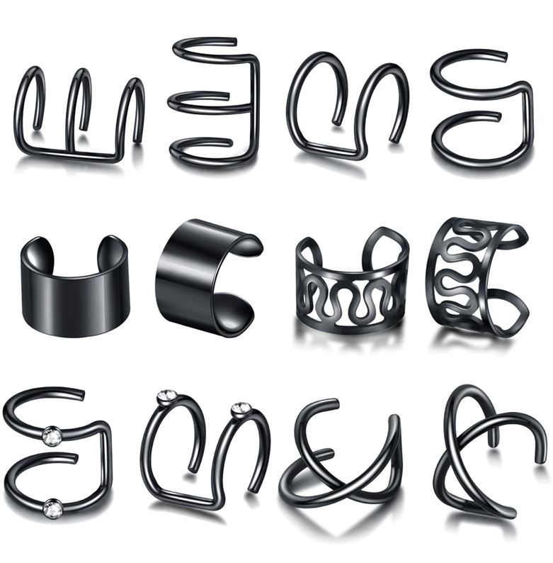 Trendy High Quality Korean 12 Pcs Style Ear Cuff Classy Earring