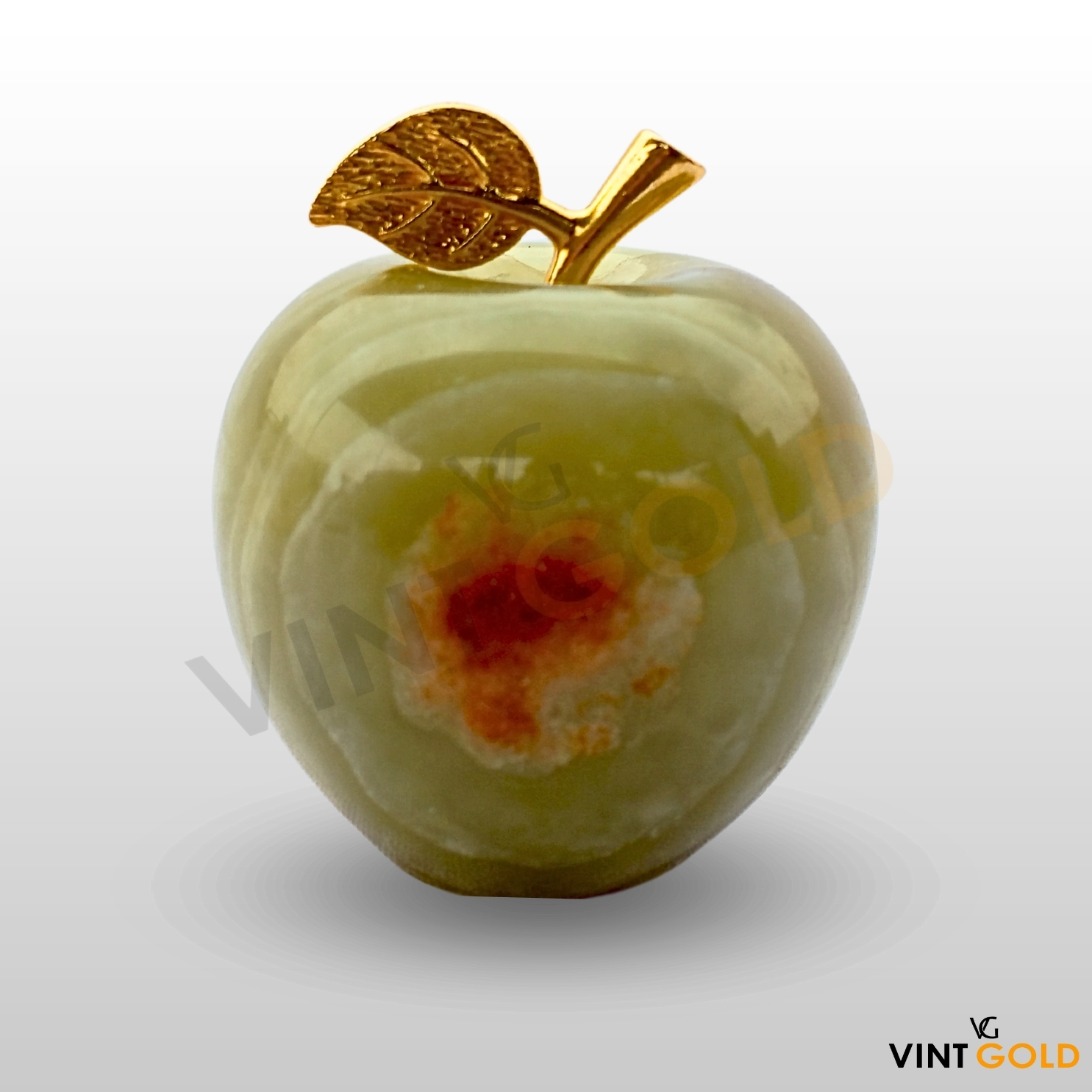 2 Inch Handmade Marble Apple Set - Decorative Paperweight for Home & Office