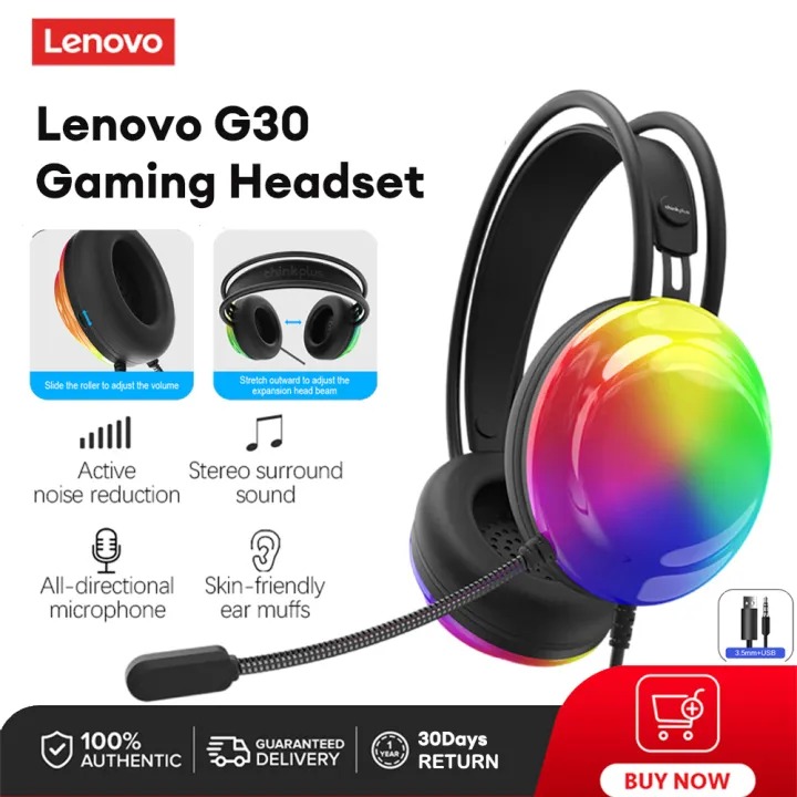 Lenovo G30 LED Gaming Headphones Wired Headsets With
