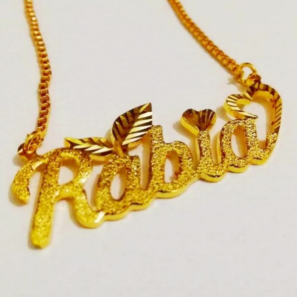 New Fashion Name Pendant Name Locket Name Necklace For Girls Personalized Customized Design Name 24k G0ld