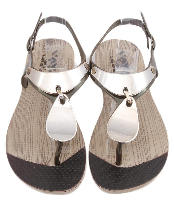 Maya Traders Dark Brown Imported Italian Design Fancy Women's Stylish Flat Sandals - Comfortable Party & Casual Wear - Z3