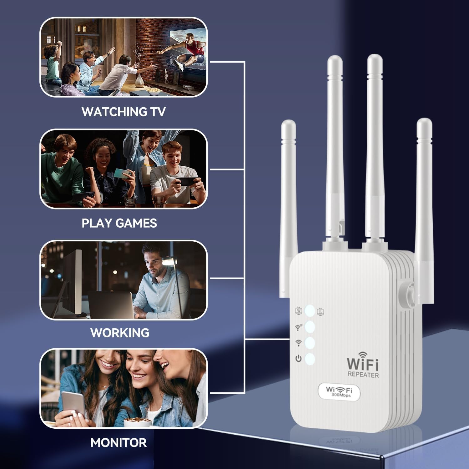 WiFi wireless Range Expansion | Wifi Access point | Access Point | WIFI Bridge Mode | Wifi Router | WIFI Hotspot | Dual Ethernet Ports for Connection with Ethernet Cable |