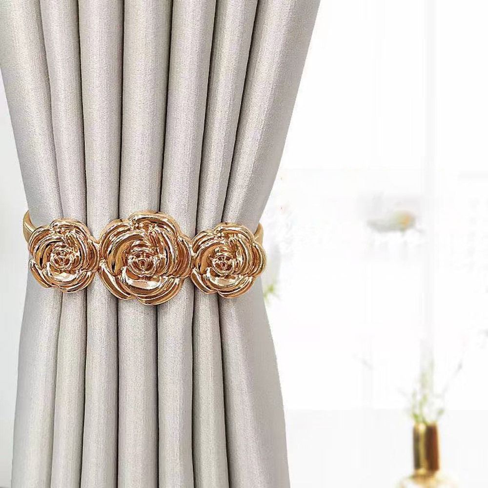 Elk Feather Elastically Stretchable Curtain Tie Backs Leaf Peacock Peony Curtain Tieback Curtain Rope Holder Hooks Curtain