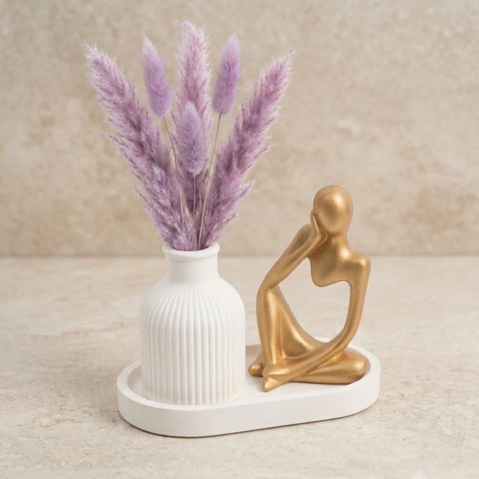 Thinker Statue 3 PCs Set l Concrete Made Stylish Decor Product l Best for Gift l Home n Office Decor l Alif Decor