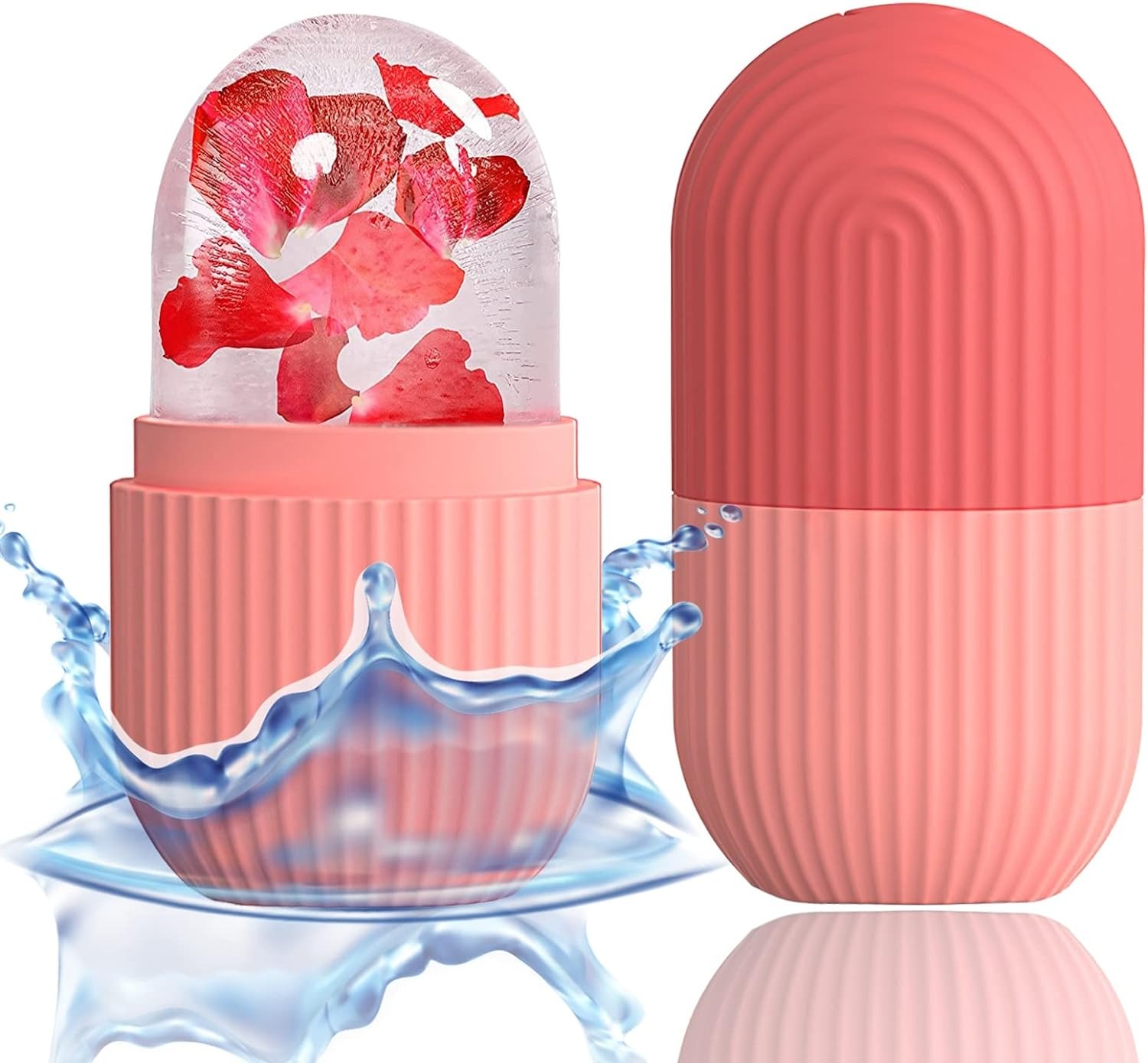 i Silicone Ice Cube Roller Massager for Face - Ice Cube Roller Massager for Face - Eyes and Neck Naturally Conditioning and Skin Care - Reusable Massage Silicone Ice Mold (Pack of 1)