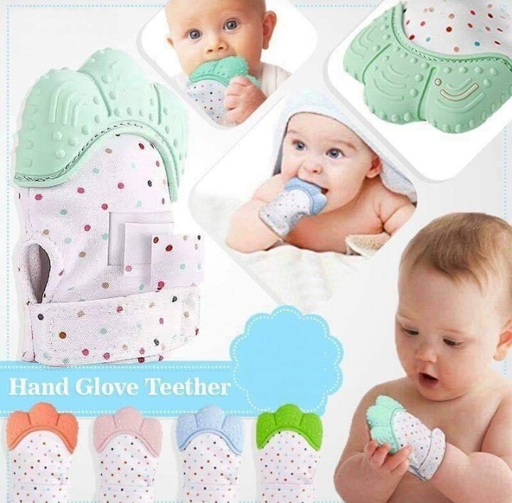 baby hand teething mitt
