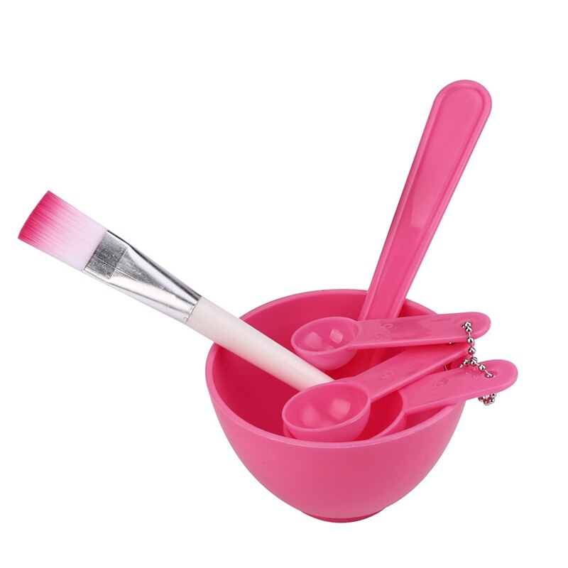 Tijarat Online 4 in 1 DIY Facial Beauty Mask Bowl with Stick Brush Set (Set of 6) Random Color