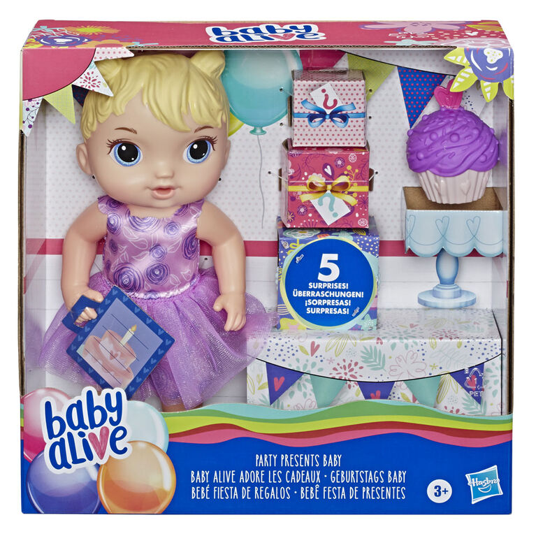 Hasbro: BABY ALIVE: PARTY PRESENTS BABY (E8719)