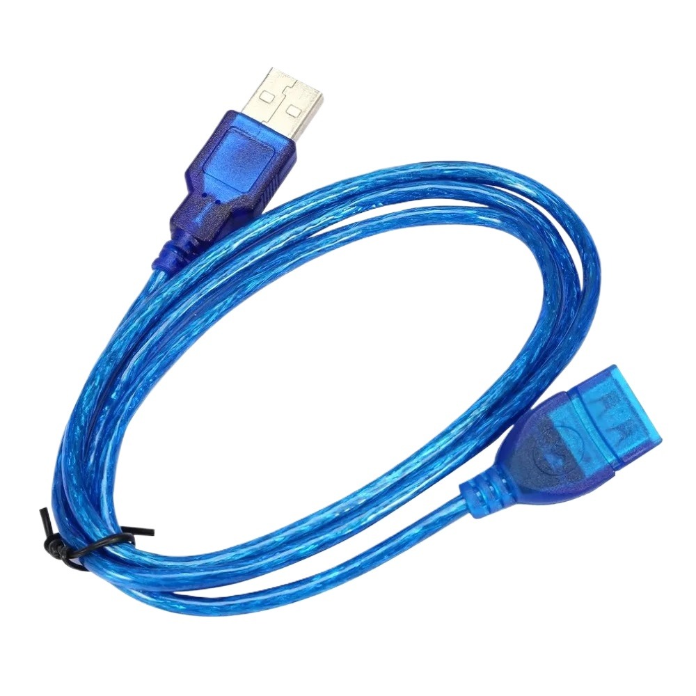 Super-High-Speed USB 2.0 Extension Cable Variation 1.5M TO 10M USB 2.0 Type A Female to Male AF-AM Extension Cable Cord, Anti-Interference, Data Sync Cord for Display Projector, LED Television, Laptop, Computer, and LED Projector - Blue and Black