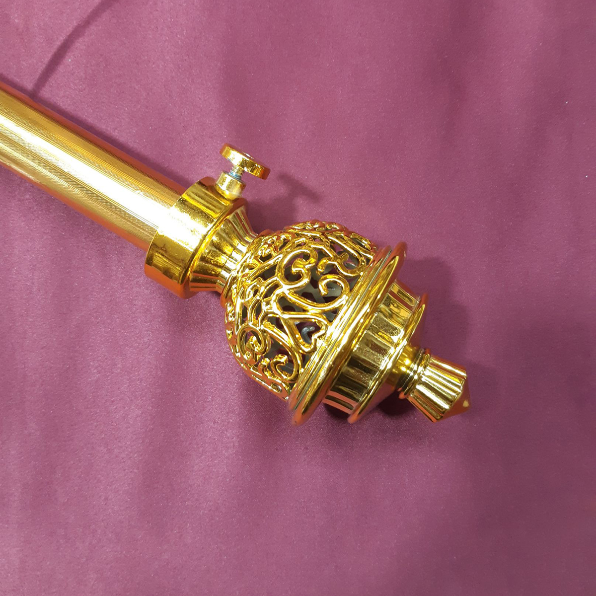 Pack of 2 Antique Curtain Rod Knobs, Elegant and Durable Design for Home Decor