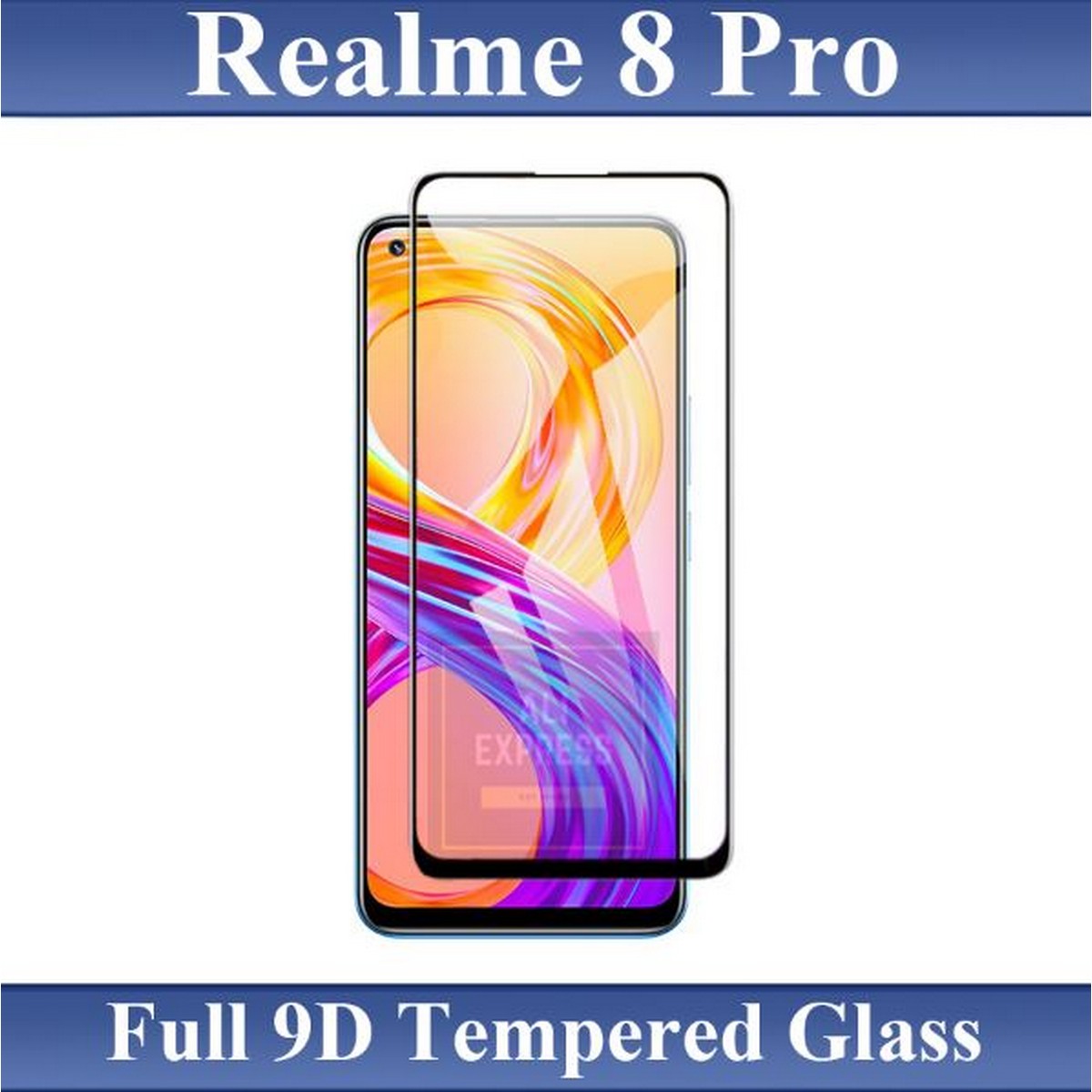 realme 8 edge to edge tempered glass