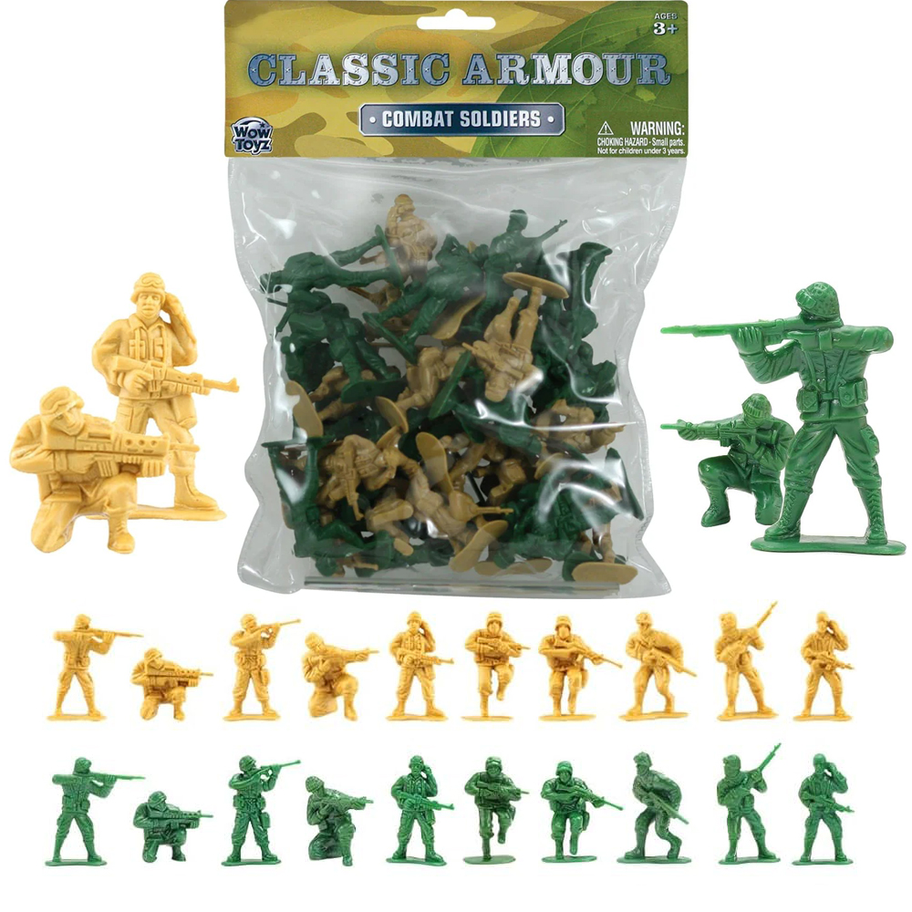 40 Pcs Set - Military Force Army Soldier Toy Set - Fighting Soldiers - War Man Action Figure Toys Set For Kids Boys Girls