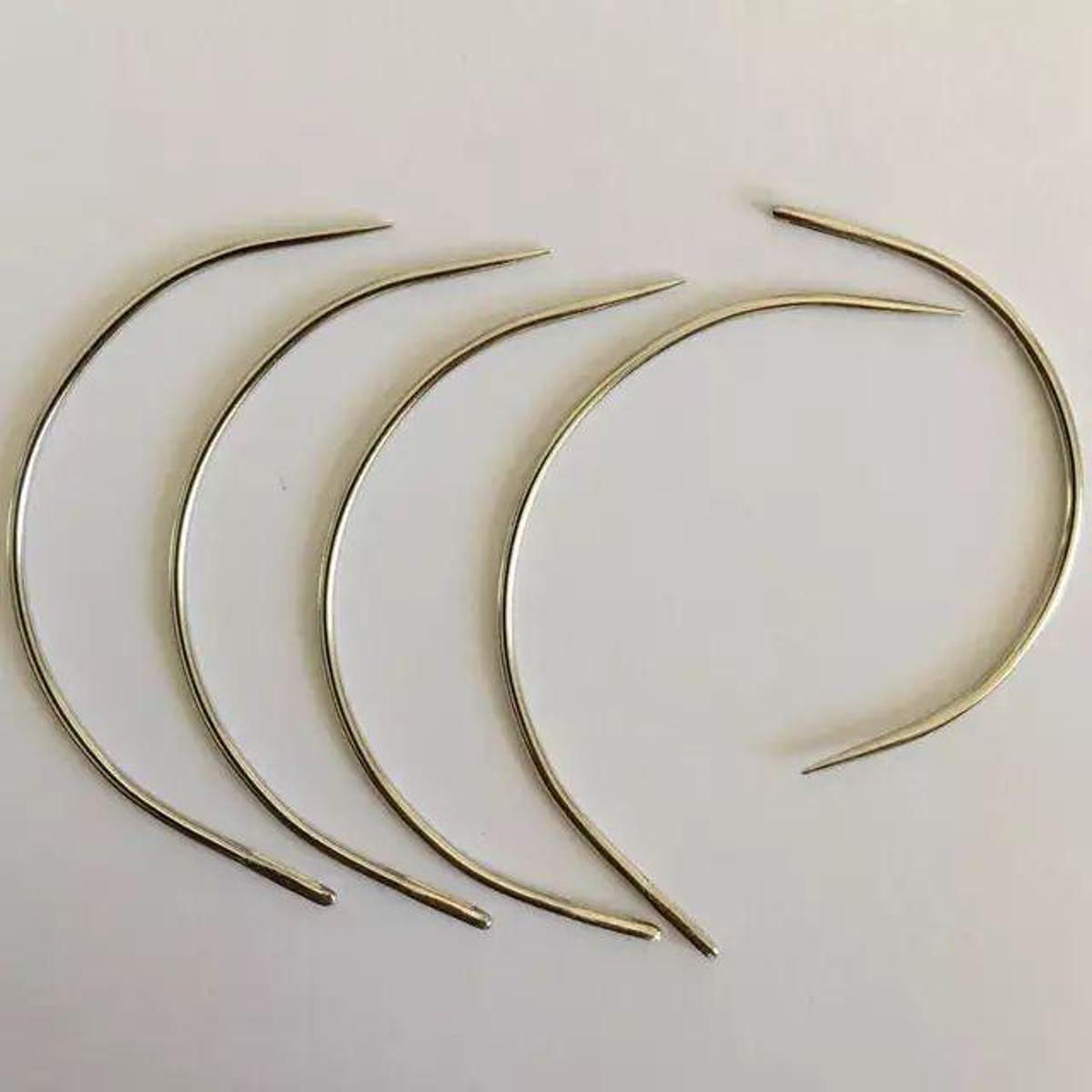 10 pcs/Large 9cm C Shape Curved Needles Wig making crochet braids ventilating Hair weaving needle