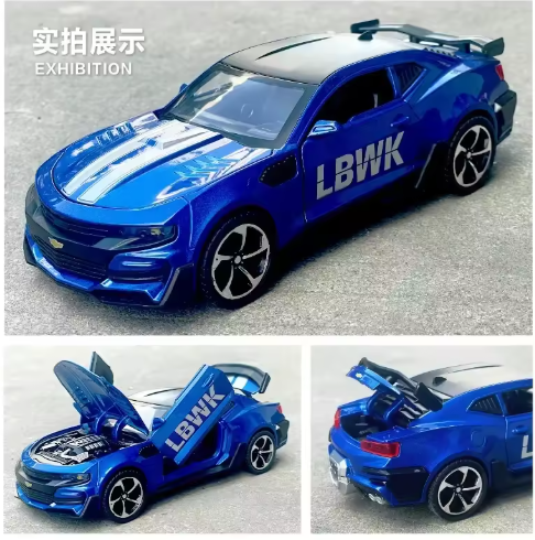 1:24 Chevrolet Camaro LBWK Diecast Model Car – Alloy Metal Body, Openable Doors, Pullback Action, Collector’s Edition Toy Car alternate view
