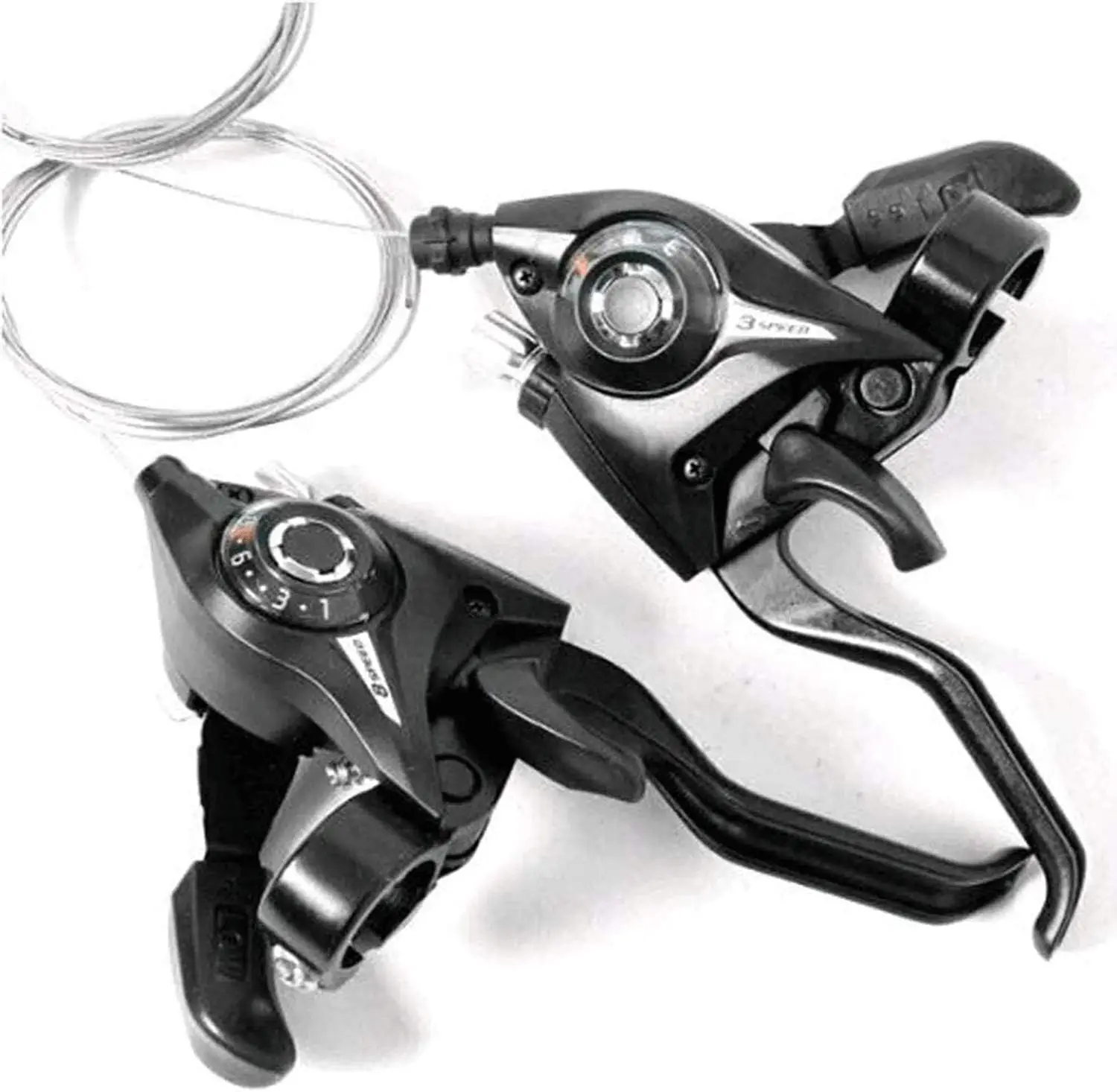 Mountain Bike Gear Shift 3x7 Gear Shift Bicycle 7 Gear Shift Brake Lever Bicycle Left Right Gear Shift 21 Speed Gear Shift Set for Mountain Bikes City Bikes Road Bikes Folding Bikes Accessories