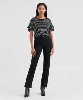 levi's high rise black jeans