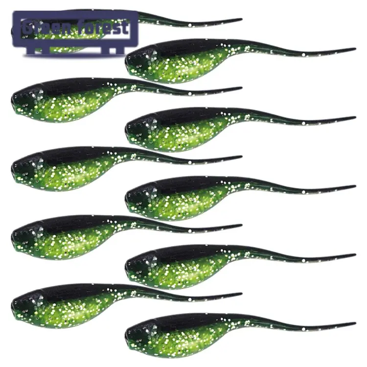 Green forest Artificial Bait 3D Fisheyes Mini Tadpole Fishing