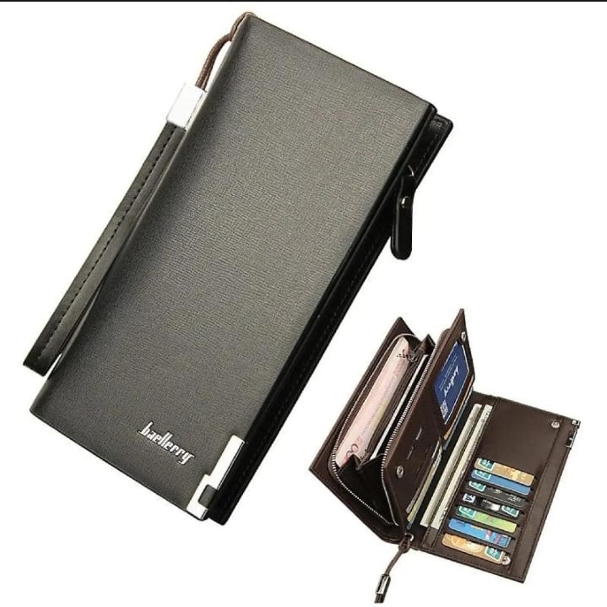 Baellerry Long Wallet Clutch Bag  Card Holder for men Slim wallet for boys/Best  Mobile Wallet /Genuine PU Leather Wallet/unisex/ Money Cash Holder/Best Cardholder/Wallet For Men