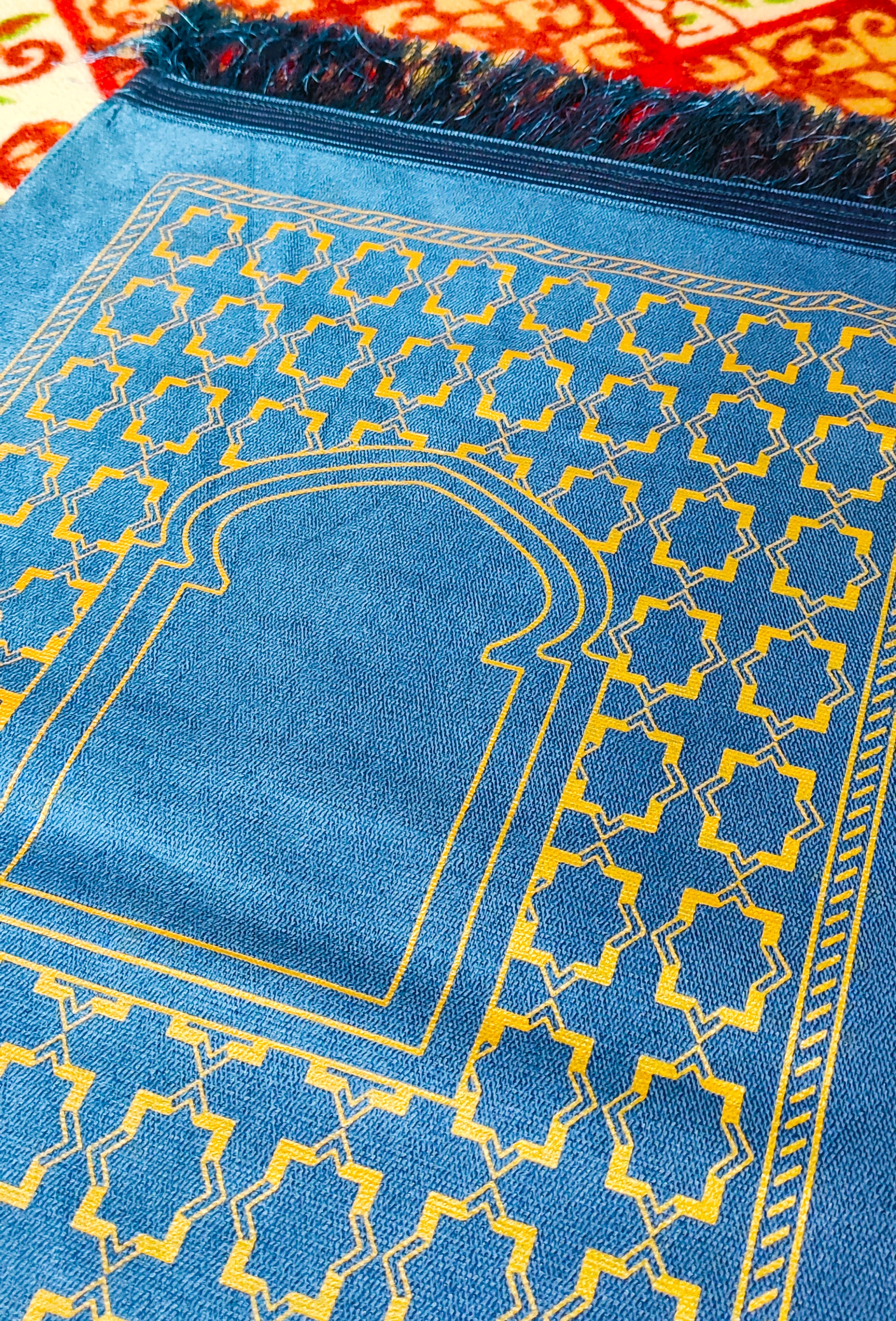 Imported Kids Mini Janamaz / Muslims Prayer Rug ( Turkish Thin Plush Velvet )