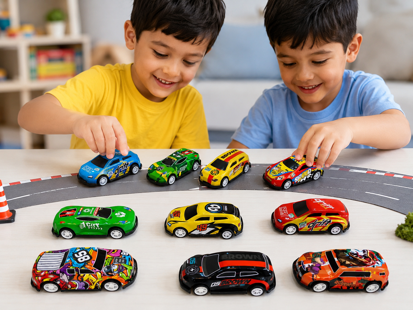 Mini Pull Back Toy Cars for Kids | Racing Car Set | Die Cast Mini Cars | Friction Pull Back Vehicle Toys | Gift for Boys & Girls | Pack of 6/12/24
