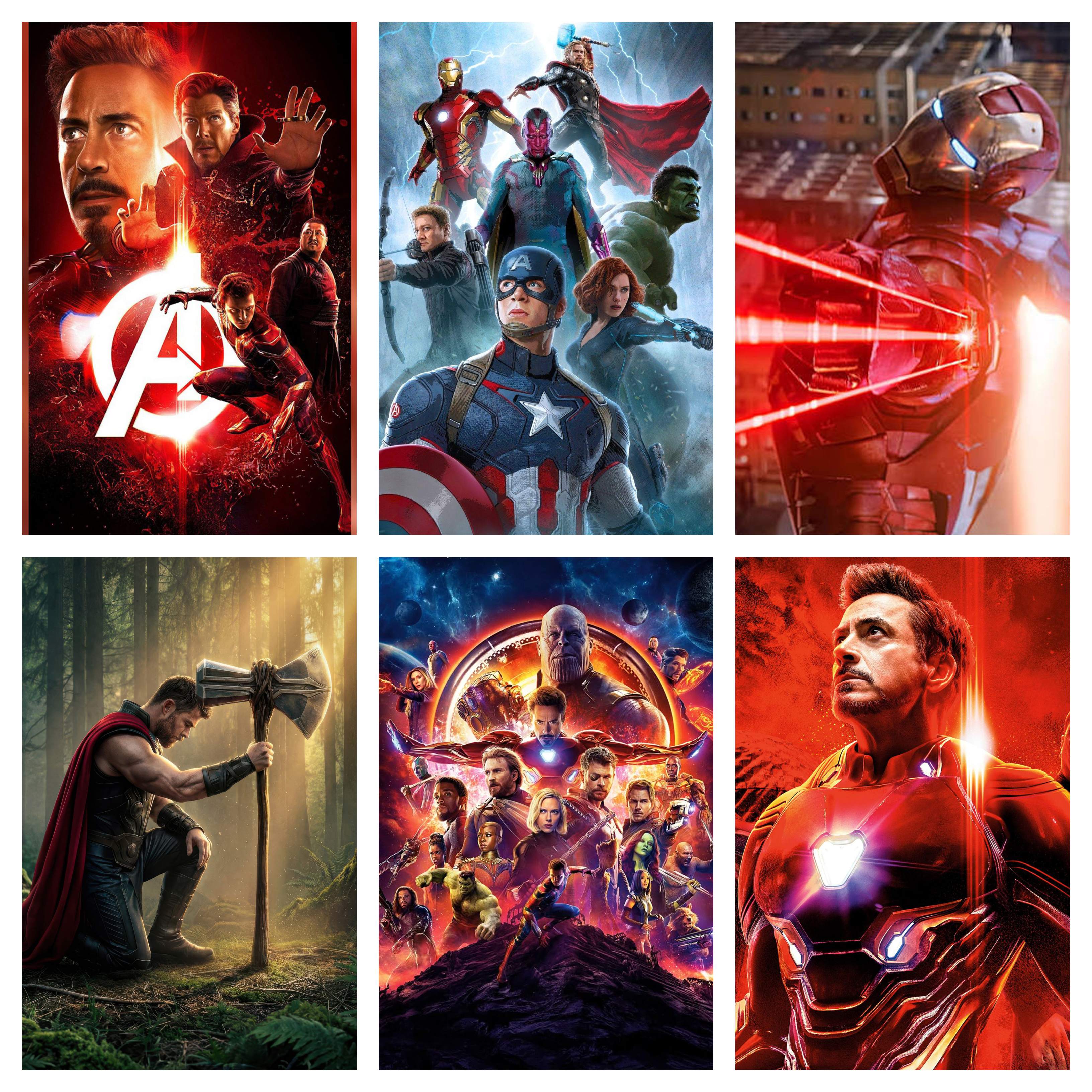 6 Posters Anime spiderman superman batman hulk ironman JDM Japanese Racing Car Aesthetic Motivational Gaming Posters Set of  6 Premium Glossy pictures photo Print Posters 12*8 inch A4 High Quality Durable Wall Art | home decore posters | posters for wall