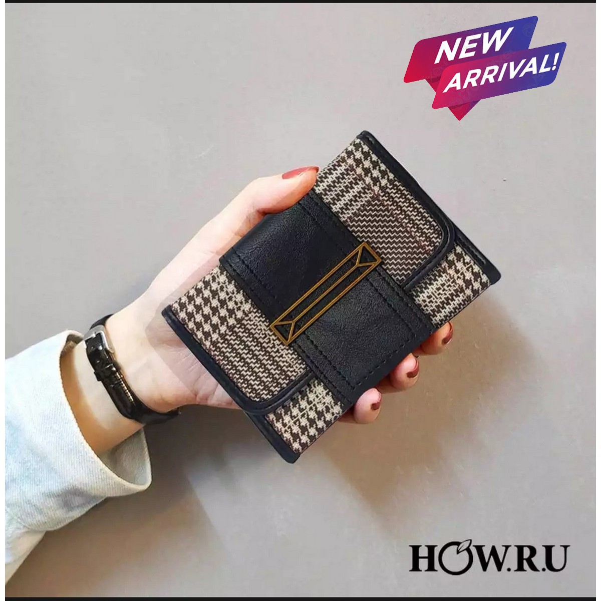 HOW.R.U Mini Trifold Short Wallet Small Purse for Women and Girls