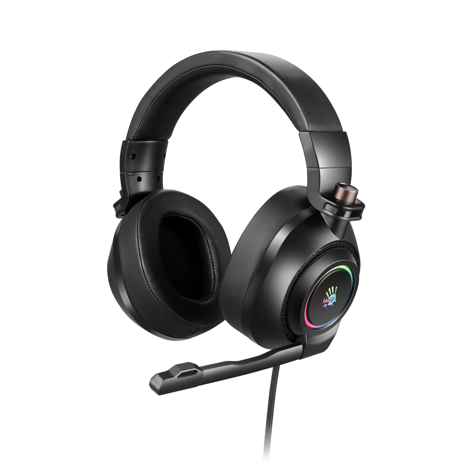Bloody G580 Virtual 7.1 Surround Sound Gaming Headset - 7.1 Virtual Sound - RGB Flow Backlit - Rotatable Single-Directional Mic. - USB - Compatible with PC, Laptop, PS4, PS5