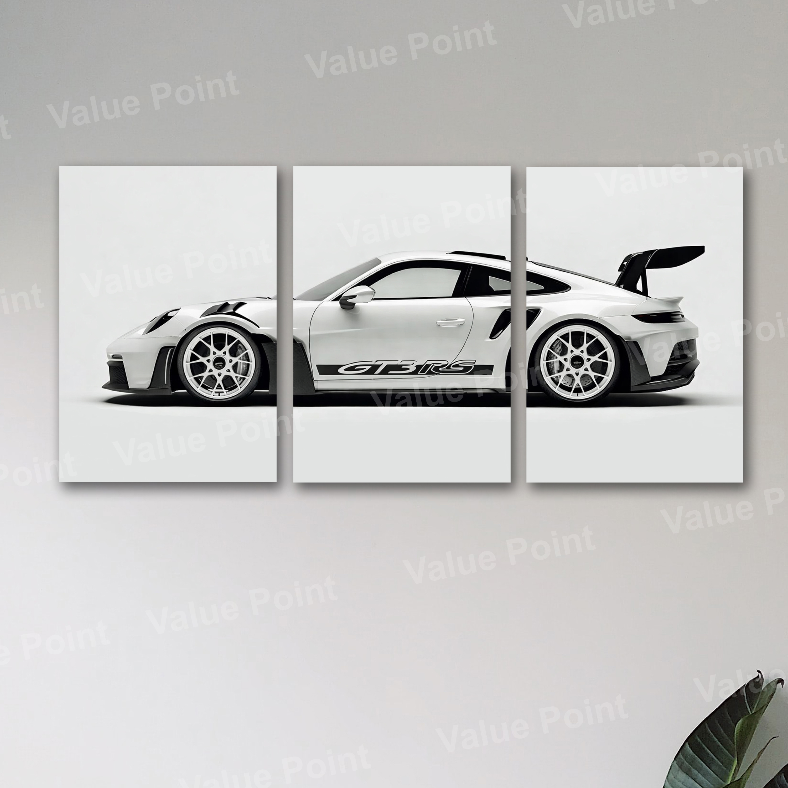 set of 3 sports cars porsche 911 car wooden frames for boys game room wall decor / sticky phototiles frames for boys gaming room setup