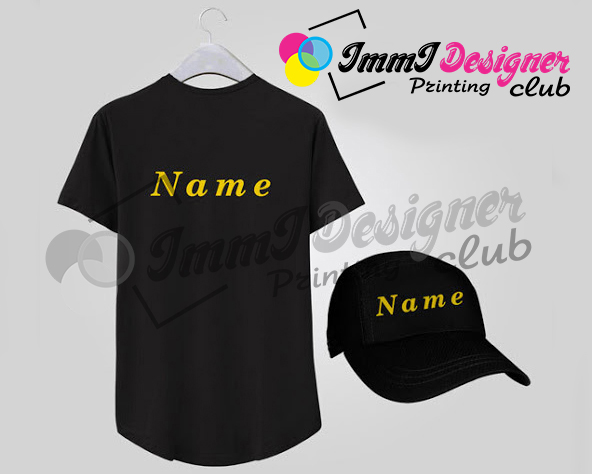 Customized Black T-Shirt \u0026 Cap Printing 