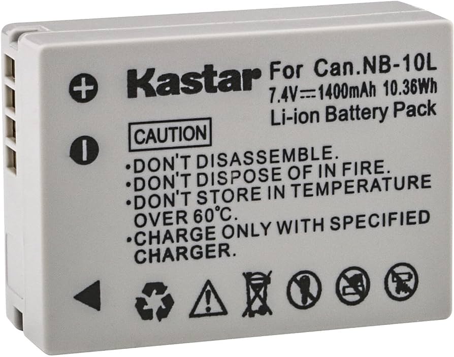 Kastar Battery (1-Pack) Replacement for Canon NB-10L, CB-2LC, Work with Canon PowerShot G1 X, PowerShot G15, PowerShot G16, PowerShot SX40 HS, PowerShot SX50 HS, PowerShot SX60 HS Digital Cameras