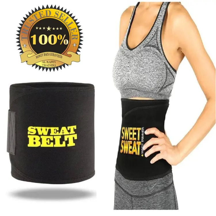 Original Sweat Belt Waist Trimmer - Tummy Trimmer And Waist Trainer Belt  Width 10 Inch For Men And Women