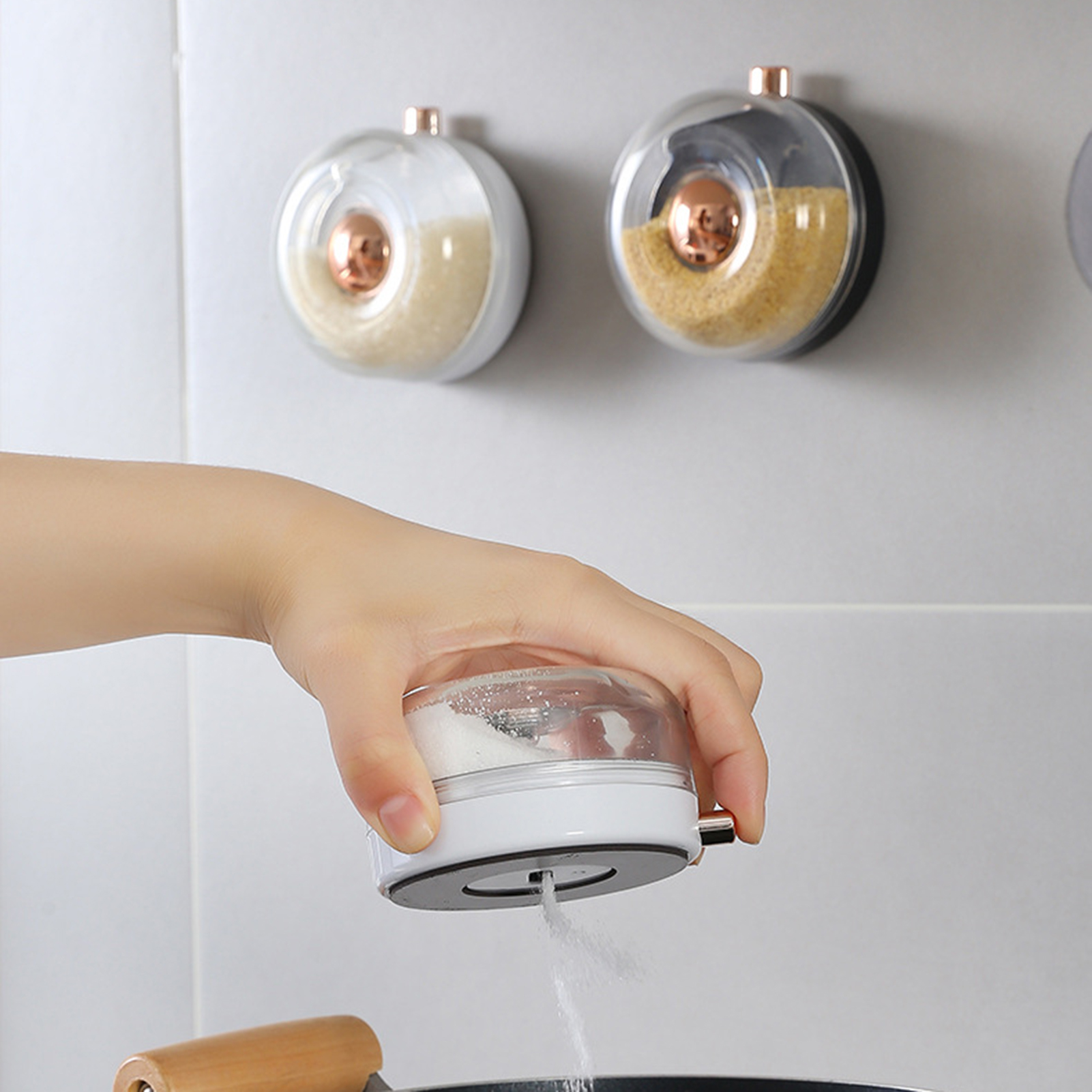 Seasoning Container With Lid Magnetic Sticker Seasoning Container