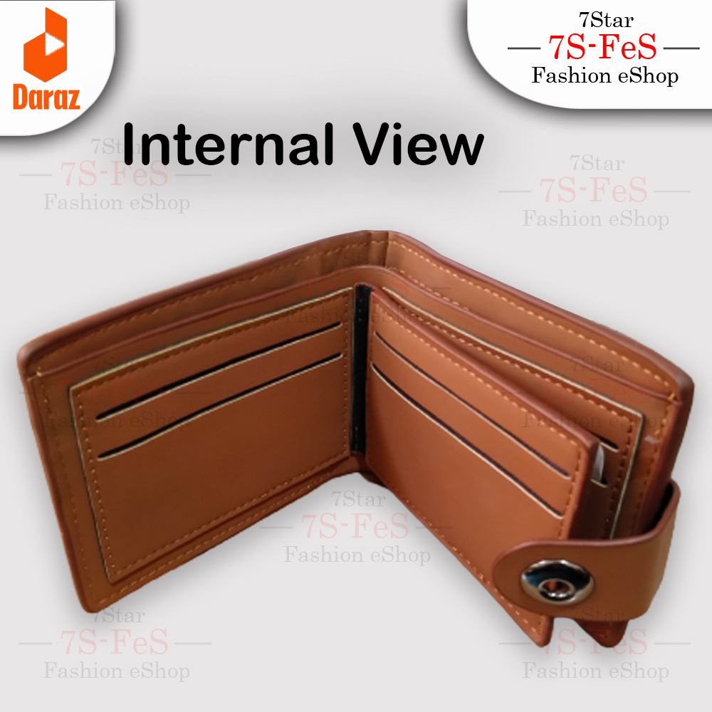 Genuine Leather Men's Purse Wallet For Men Bi-Fold [ Compact Size ] Wallet Clasp