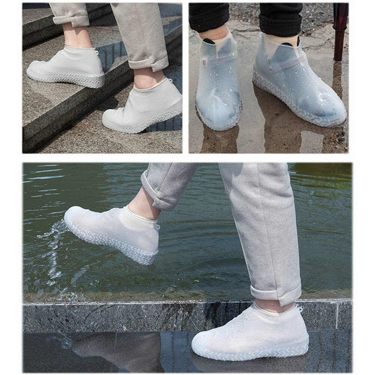 New Reusable Non Slip Silicone Outdoor Shoe Cover Rainy Day Thickening Waterproof Water Wear Foot cover