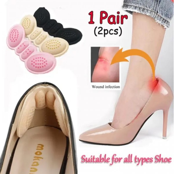 2 Pair High Heel Insoles Butterfly Adjust Size Heel Liner Grips Protector Sticker Heel Pad Foot Care Anti Keep Abreast Heel Pads