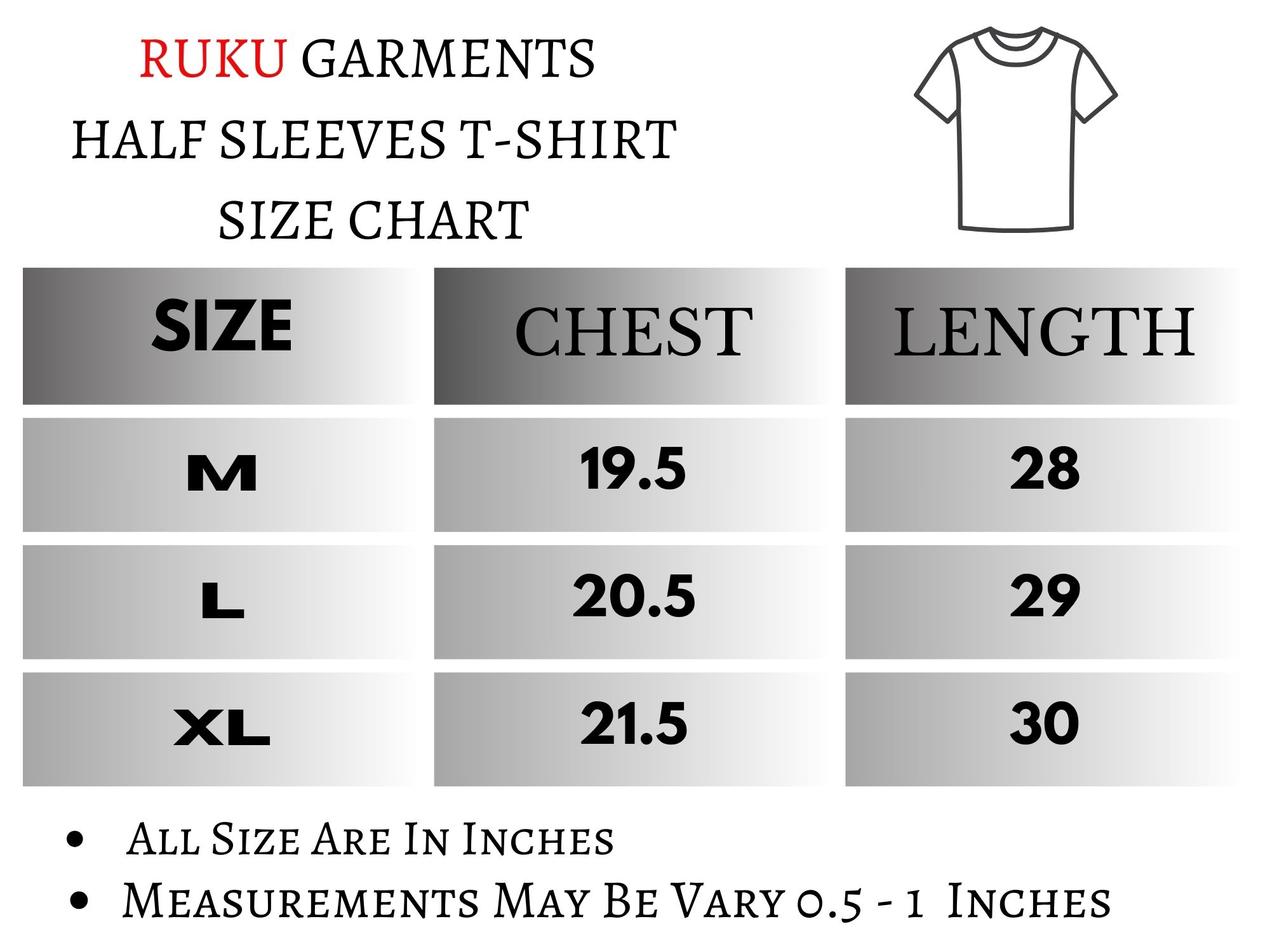 Ruku Garments New Half Sleeve Plain White Tshirt For Men