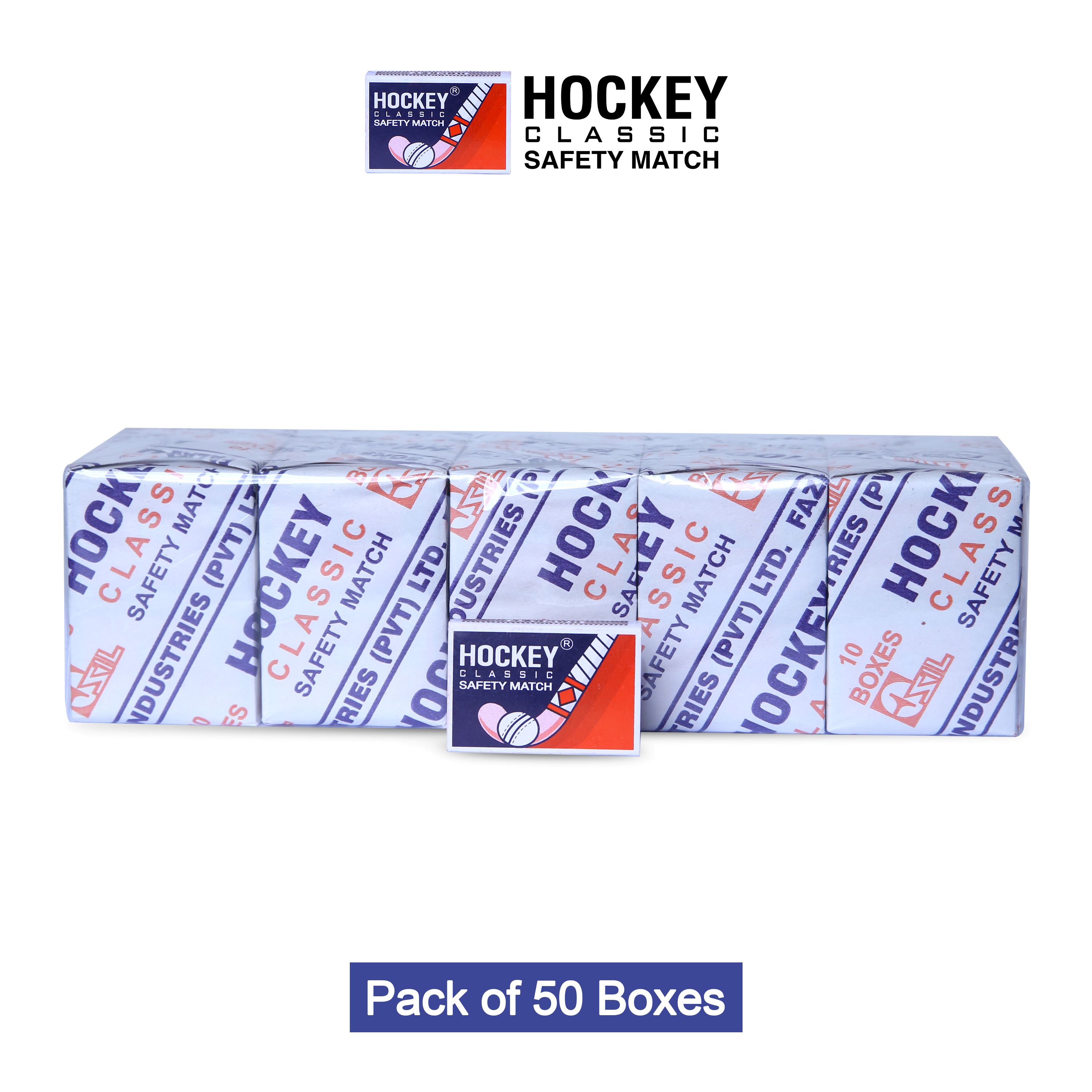 Classic Hockey Safety Matches - Pack of 50 boxes