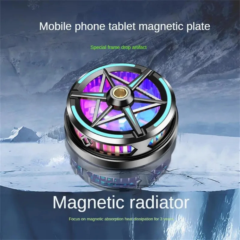 S6 Magnetic Semiconductor Phone Cooler Mobile Cooling Fan Phone Radiator Fan Portable Mobile Phone Cooling Fan Game Cooler For Tablet & Phones For PUBG Phone Cooler System Heat Sink Controller